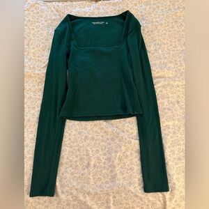 Abercrombie & Fitch Green Long Sleeve Blouse